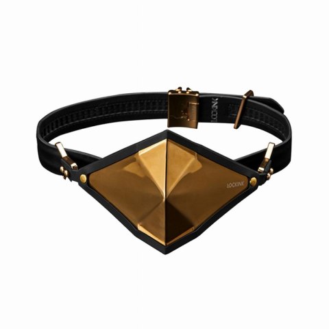 LOCKINK knebel Golden Punker Muzzle Gag Set Gold LOCKINK knebel Golden Punker Muzzle Gag Set Gold