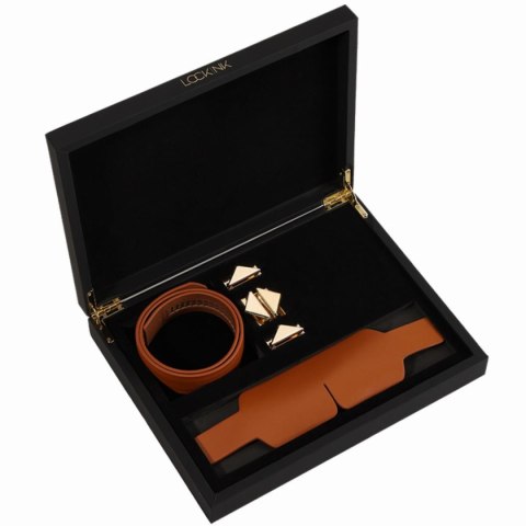 LOCKINK maska na oczy Blindfold Kit Brown LOCKINK maska na oczy Blindfold Kit Brown