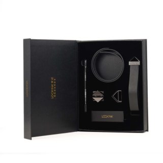 LOCKINK obróżka ze smyczą Collar with Leash Set Black