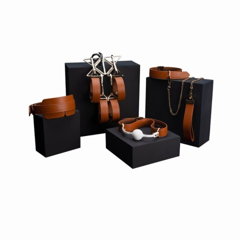 LOCKINK zestaw BDSM Bondage & Restraint Set Brown LOCKINK zestaw BDSM Bondage & Restraint Set Brown