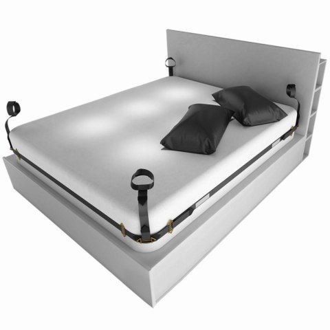 LOCKINK zestaw pasów BDSM Adjustable Bed Restraint Kit Black LOCKINK zestaw pasów BDSM Adjustable Bed Restraint Kit Black
