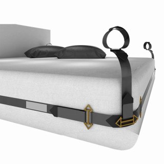LOCKINK zestaw pasów BDSM Adjustable Bed Restraint Kit Black