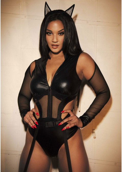 Leg Avenue kostium kociaka Criminal Kitty Bodysuit L Leg Avenue kostium kociaka Criminal Kitty Bodysuit L