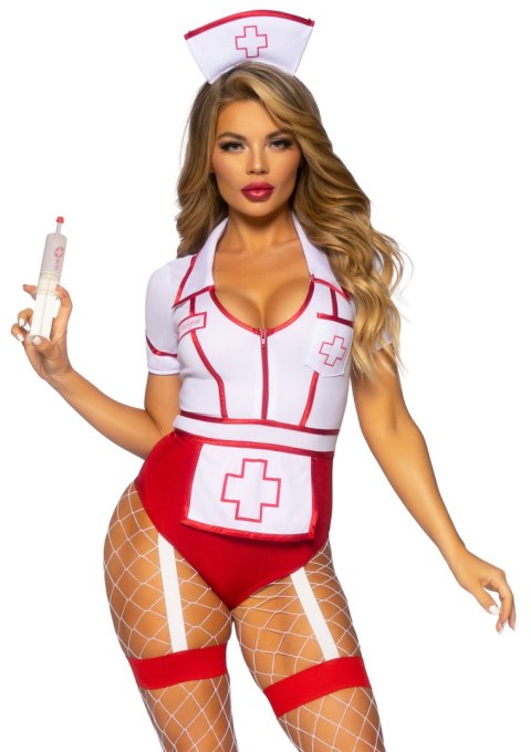 Leg Avenue kostium pielęgniarki Nurse Feelgood Bodysuit Red S