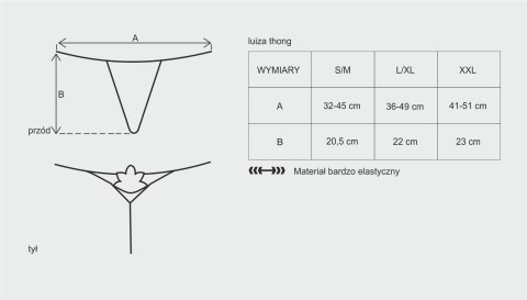 Luiza stringi białe L/XL