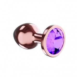Plug-Butt Plug Diamond Amethyst Shine S Rose Gold