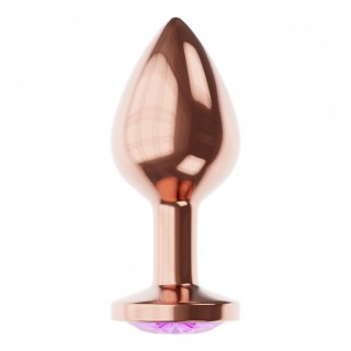 Plug-Butt Plug Diamond Amethyst Shine S Rose Gold