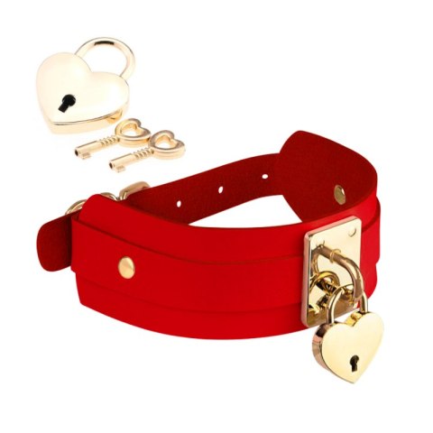 Kinky Diva obróżka z kłódką Heart Lock & Key Collar Burgundy/Gold Kinky Diva obróżka z kłódką Heart Lock & Key Collar Burgundy/Gold