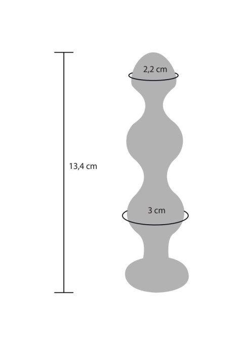 Korek analny sonda stalowa kulkowa diament 13cm Korek analny sonda stalowa kulkowa diament 13cm