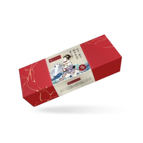 Liebe Seele Kinbaku Ukiyoe Red Rosy Lamb Leather Handcuffs