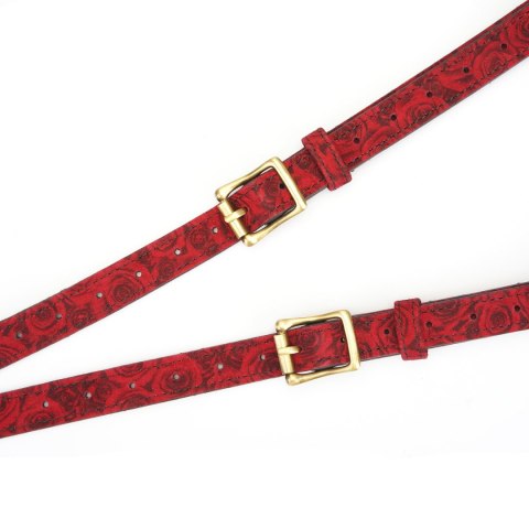 Liebe Seele Kinbaku Ukiyoe Red Rosy Leather Strap on Harness Liebe Seele Kinbaku Ukiyoe Red Rosy Leather Strap on Harness