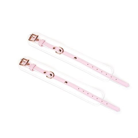 Liebe Seele kajdanki White & Pink Fairy Goat Leather Ankle Cuffs Liebe Seele kajdanki White & Pink Fairy Goat Leather Ankle Cuffs