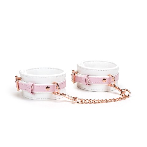 Liebe Seele kajdanki White & Pink Fairy Goat Leather Hand Cuffs Liebe Seele kajdanki White & Pink Fairy Goat Leather Hand Cuffs