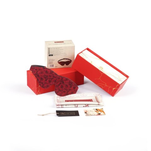 Liebe Seele maska Kinbaku Ukiyoe Red Rosy Lamb Leather Blindfold