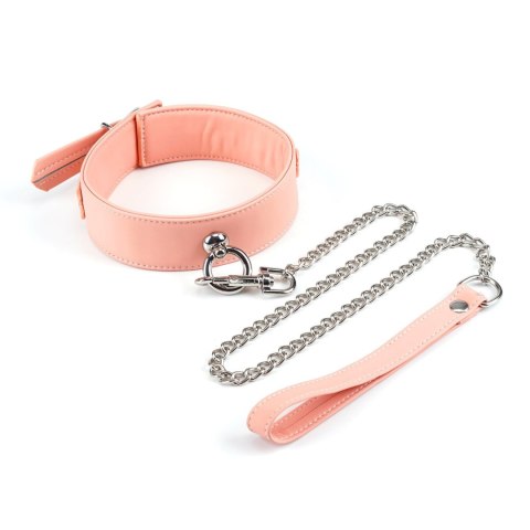 Liebe Seele obróżka Pink Organosilicon Collar with Leash Liebe Seele obróżka Pink Organosilicon Collar with Leash
