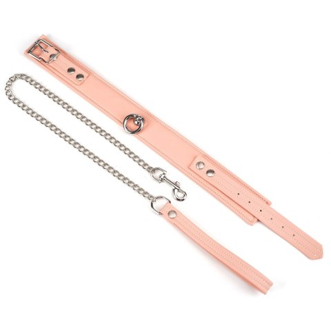 Liebe Seele obróżka Pink Organosilicon Collar with Leash Liebe Seele obróżka Pink Organosilicon Collar with Leash