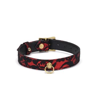 Liebe Seele obróżka Victorian Garden Lace and PU Choker