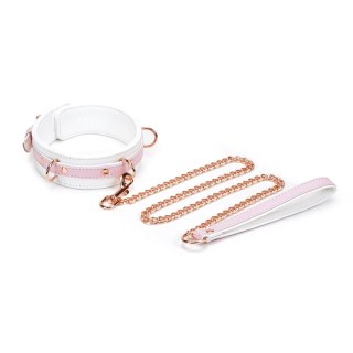 Liebe Seele obróżka White & Pink Fairy Goat Leather Collar