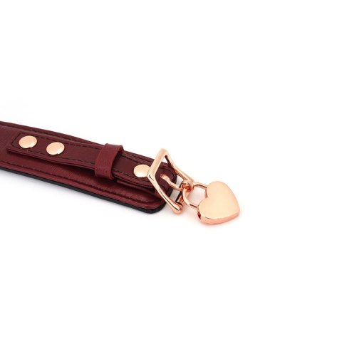 Liebe Seele obróżka ze smyczą Wine Red Curved Collar