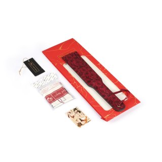 Liebe Seele packa Kinbaku Ukiyoe Red Rosy Lamb Leather Tawse