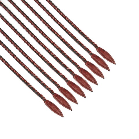 Liebe Seele Wine Red and Black Leather Cat O Nine Tails Whip Liebe Seele Wine Red and Black Leather Cat O Nine Tails Whip