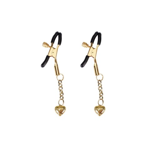 Liebe Seele klamerki na sutki Gold hollow Heart Nipple Clamps Liebe Seele klamerki na sutki Gold hollow Heart Nipple Clamps