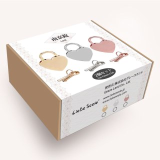 Liebe Seele kłódka Rose Gold Heart Shape Padlock (2pcs a set)