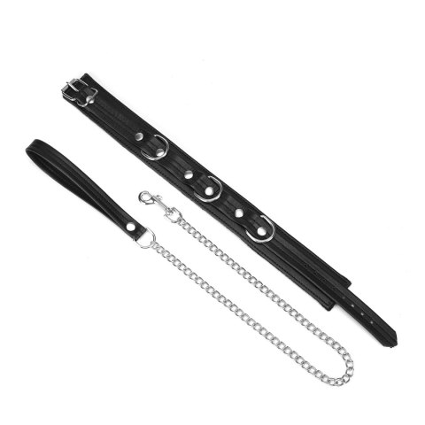 Liebe Seele obróżka ze smyczą Black Bond Collar with Leash Liebe Seele obróżka ze smyczą Black Bond Collar with Leash