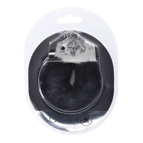 Ouch! kajdanki Heavy-duty Fluffy Handcuffs Black Ouch! kajdanki Heavy-duty Fluffy Handcuffs Black