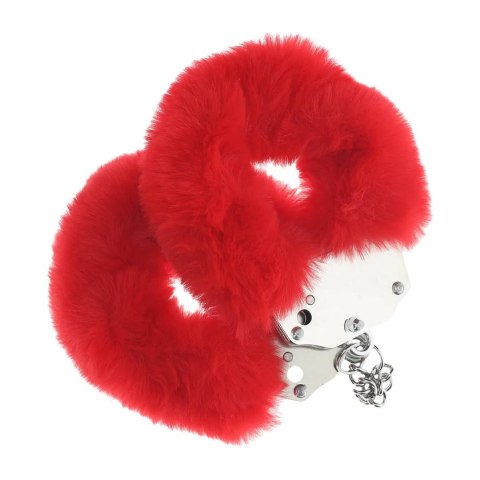 Ouch! kajdanki Heavy-duty Fluffy Handcuffs Red Ouch! kajdanki Heavy-duty Fluffy Handcuffs Red