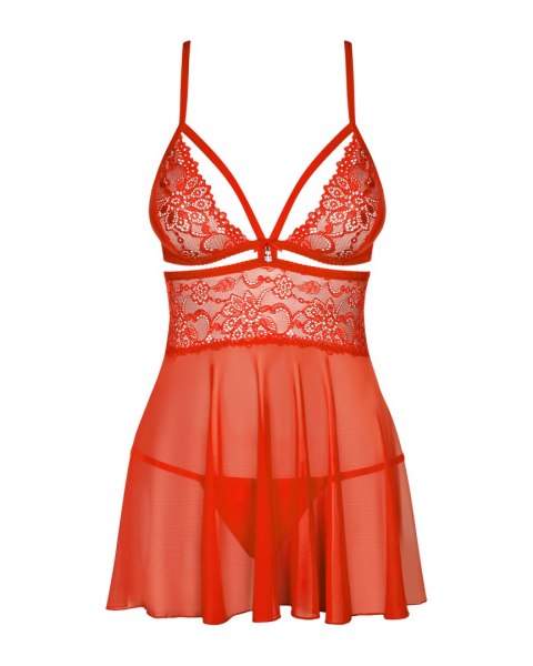 838-BAB-3 babydoll czerwony S/M
