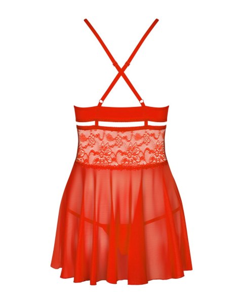 838-BAB-3 babydoll czerwony S/M