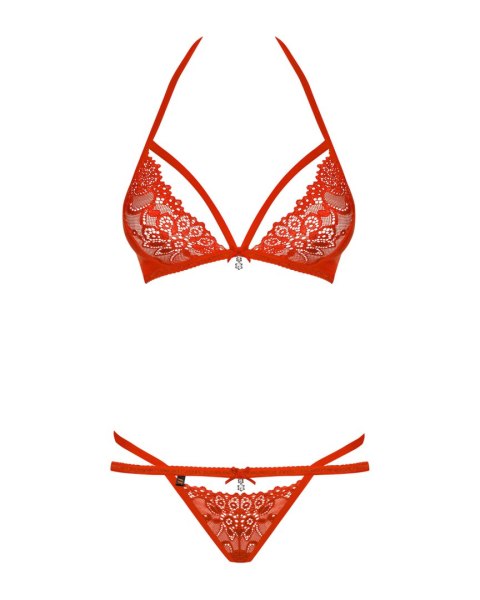 838-SET-3 komplet 2-częściowy czerwony S/M