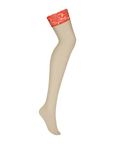 838-STO-3 pończochy czerwone S/M