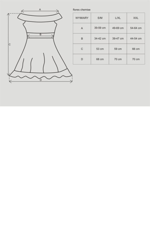 Flores babydoll czarna S/M