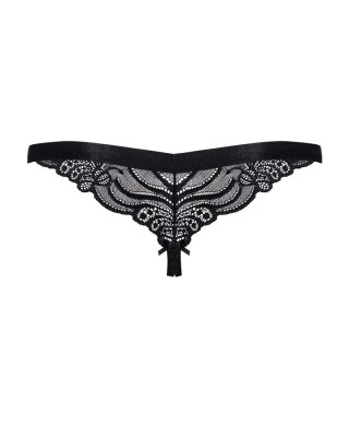 828-THC-1 stringi otwarte czarne S/M Obsessive