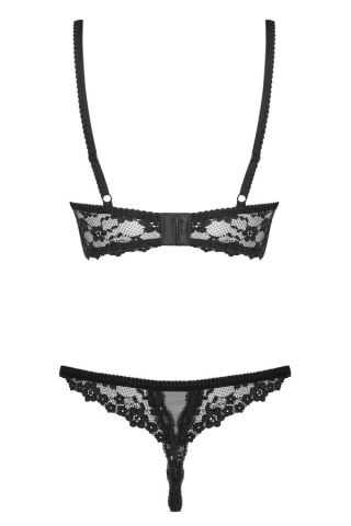 Letica komplet 2-częściowy otwarty czarny L/XL Obsessive