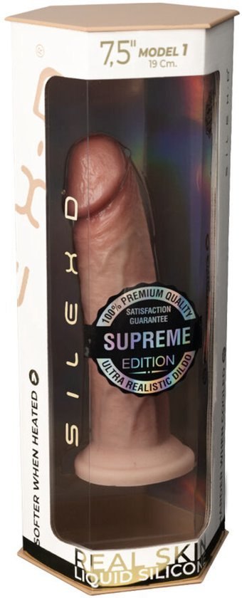 Dildo 19 cm Premium Real Skin Model 2 (7,5") Flesh Silexd Dildo 19 cm Premium Real Skin Model 2 (7,5") Flesh Silexd