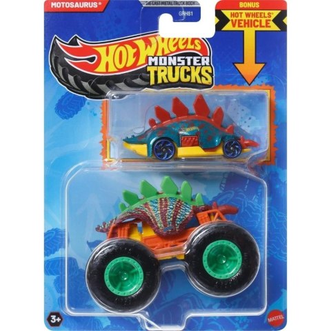 Hot Wheels Monster Trucks Pojazd 1:64 + auto JCG40 Hot Wheels Monster Trucks Pojazd 1:64 + auto JCG40