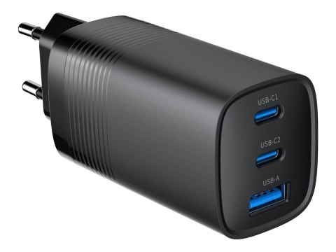 Cablexpert 3-port 65 W GaN USB PowerDelivery fast charger | TA-UC-PDQC65-01-BK Cablexpert 3-port 65 W GaN USB PowerDelivery fast charger | TA-UC-PDQC65-01-BK