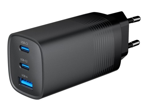 Cablexpert 3-port 65 W GaN USB PowerDelivery fast charger | TA-UC-PDQC65-01-BK Cablexpert 3-port 65 W GaN USB PowerDelivery fast charger | TA-UC-PDQC65-01-BK
