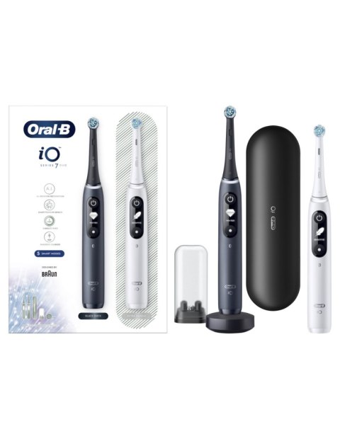 Elektryczna szczoteczka do zębów Oral-B | iO 7 Duo Pack | Akumulatorowa | Dla dorosłych | Liczba główek szczoteczki w zestawie 2 Elektryczna szczoteczka do zębów Oral-B | iO 7 Duo Pack | Akumulatorowa | Dla dorosłych | Liczba główek szczoteczki w zestawie 2