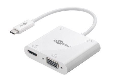 Goobay USB-C multiport adapter HDMI + VGA + PD 100 W 52418 Goobay USB-C multiport adapter HDMI + VGA + PD 100 W 52418