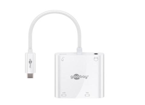 Goobay USB-C multiport adapter HDMI + VGA + PD 100 W 52418 Goobay USB-C multiport adapter HDMI + VGA + PD 100 W 52418