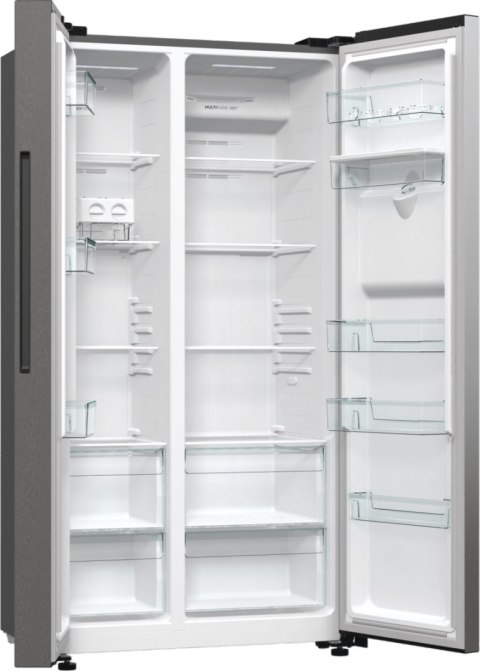 Gorenje Refrigerator | NRR9185EAXLWD | Energy efficiency class E | Free standing | Side by side | Height 178.6 cm | No Frost sys Gorenje Refrigerator | NRR9185EAXLWD | Energy efficiency class E | Free standing | Side by side | Height 178.6 cm | No Frost sys
