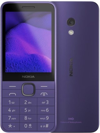 Nokia 235 4G (2024) (TA-1614) | Purple | 2.8 " | TFT LCD | 128 MB | 64 MB | Dual SIM | Bluetooth | 5 | Main camera resolution 2