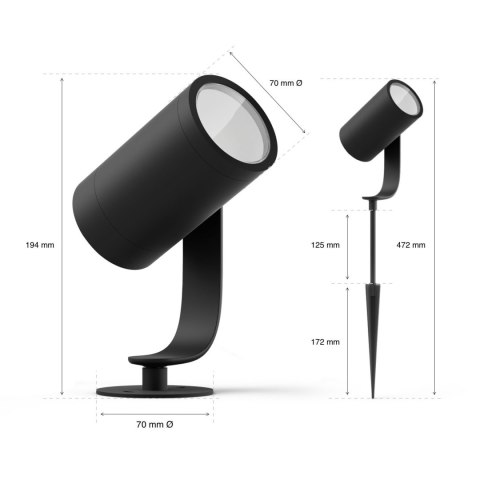 Philips Hue WCA Lily Outdoor Spot Light Base 24V | Philips Hue Philips Hue WCA Lily Outdoor Spot Light Base 24V | Philips Hue