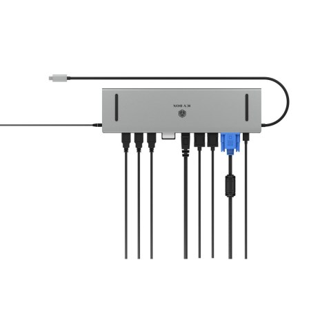 Raidsonic Docking Station | IB-DK2106a-CPD | Ethernet LAN (RJ-45) ports 1 | VGA (D-Sub) ports quantity 1 | HDMI ports quantity 2 Raidsonic Docking Station | IB-DK2106a-CPD | Ethernet LAN (RJ-45) ports 1 | VGA (D-Sub) ports quantity 1 | HDMI ports quantity 2