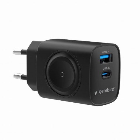 Szybka ładowarka Gembird 2 w 1 20 W do Apple Watch i telefonu | TA-UC-PDQCW20-01-BK Szybka ładowarka Gembird 2 w 1 20 W do Apple Watch i telefonu | TA-UC-PDQCW20-01-BK
