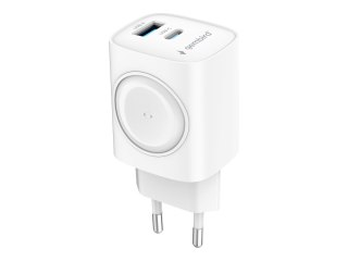 Szybka ładowarka Gembird 2 w 1 20 W do Apple Watch i telefonu | TA-UC-PDQCW20-01-W
